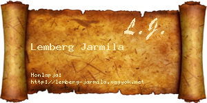 Lemberg Jarmila névjegykártya